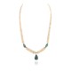 Certified Authentic Navajo .925 Sterling Silver Natural Graduated Melon Shell and Turquoise Native American Necklace 15213-33