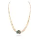 Certified Authentic Navajo .925 Sterling Silver Natural Graduated Melon Shell Turquoise Native American Necklace  7501013-2