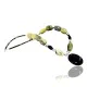 Certified Authentic Navajo .925 Sterling Silver Natural Green Agate Black Onyx Native American Necklace 15799-11