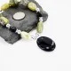 Certified Authentic Navajo .925 Sterling Silver Natural Green Agate Black Onyx Native American Necklace 15799-11