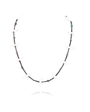 Certified Authentic Navajo .925 Sterling Silver Natural Heishi Turquoise Alabaster Native American Necklace 25216-2 Certified Authentic Navajo .925 Sterling Silver Natural Heishi Turquoise Alabaster Native American Necklace 25216-2