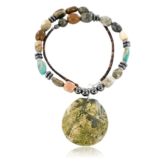Certified Authentic Navajo .925 Sterling Silver Natural Hematite Turquoise Jasper Native American Necklace 390841452439 Certified Authentic Navajo .925 Sterling Silver Natural Hematite Turquoise Jasper Native American Necklace 390841452439