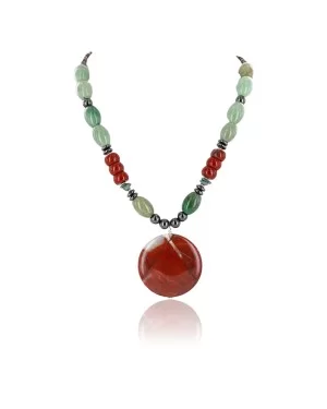 Navajo .925 Sterling Silver Natural Jade, Jasper and Turquoise Necklace 15624-5 Navajo .925 Sterling Silver Natural Jade, Jasper and Turquoise Necklace 15624-5