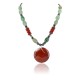 Certified Authentic Navajo .925 Sterling Silver Natural Jade, Jasper and Turquoise Native American Necklace 371061213673