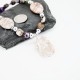 Certified Authentic Navajo .925 Sterling Silver Natural Jasper Amethyst Turquoise Native American Necklace 15265-12