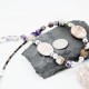 Certified Authentic Navajo .925 Sterling Silver Natural Jasper Amethyst Turquoise Native American Necklace 15265-12