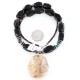 Certified Authentic Navajo .925 Sterling Silver Natural Jasper Black Onyx Hematite Native American Necklace 750114-3