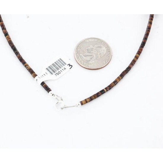 Certified Authentic Navajo .925 Sterling Silver Natural Jasper Black Onyx Hematite Native American Necklace 750114-3 Certified Authentic Navajo .925 Sterling Silver Natural Jasper Black Onyx Hematite Native American Necklace 750114-3