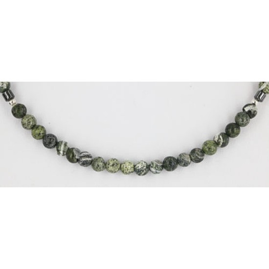 Certified Authentic Navajo .925 Sterling Silver Natural JASPER HEMATITE Native American Necklace 15963-2 Certified Authentic Navajo .925 Sterling Silver Natural JASPER HEMATITE Native American Necklace 15963-2
