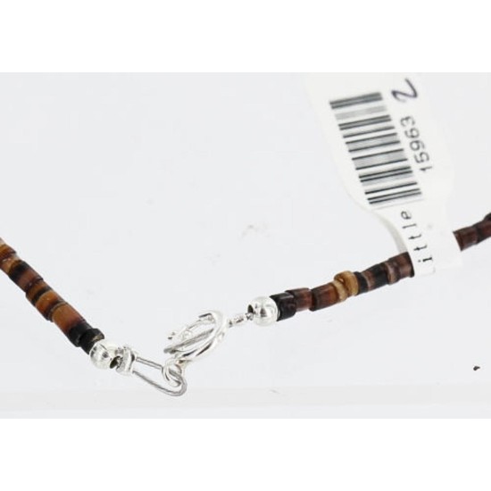 Certified Authentic Navajo .925 Sterling Silver Natural JASPER HEMATITE Native American Necklace 15963-2 Certified Authentic Navajo .925 Sterling Silver Natural JASPER HEMATITE Native American Necklace 15963-2