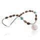 Certified Authentic Navajo .925 Sterling Silver Natural Jasper Turquoise Agate Native American Necklace 15824-3