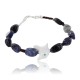 Certified Authentic Navajo .925 Sterling Silver Natural Lapis and Alabaster Native American Bracelet 370995372790 Certified Authentic Navajo .925 Sterling Silver Natural Lapis and Alabaster Native American Bracelet 370995372790
