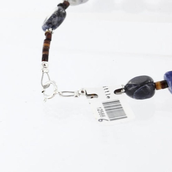 Certified Authentic Navajo .925 Sterling Silver Natural Lapis and Alabaster Native American Bracelet 370995372790 Certified Authentic Navajo .925 Sterling Silver Natural Lapis and Alabaster Native American Bracelet 370995372790