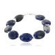 Certified Authentic Navajo .925 Sterling Silver Natural Lapis Native American Bracelet 12894-1