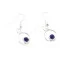Certified Authentic Navajo .925 Sterling Silver Natural Lapis Native American Dangle Earrings 27226-4