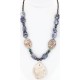 Navajo .925 Sterling Silver Turquoise Jasper Lapis Necklace 15897-12