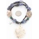 Navajo .925 Sterling Silver Turquoise Jasper Lapis Necklace 15897-12