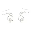 Certified Authentic Navajo .925 Sterling Silver Natural Mother of Pearl Dangle Native American Earrings 27226-5