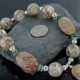 Certified Authentic Navajo .925 Sterling Silver Natural Mother Of Peral and Jasper Native American Necklace 15383-23