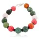Navajo .925 Sterling Silver Bracelet with Jade, Pink Quartz and Carnelian 13038-10 Navajo .925 Sterling Silver Bracelet with Jade, Pink Quartz and Carnelian 13038-10