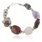 Certified Authentic Navajo .925 Sterling Silver Natural Multicolor Stones Native American Bracelet 12742