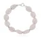 Certified Authentic Navajo .925 Sterling Silver Natural Native American Pink Quartz Bracelet 12742-206