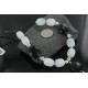 Certified Authentic Navajo .925 Sterling Silver Natural Onyx Agate Native American Necklace 370902951849