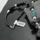 Certified Authentic Navajo .925 Sterling Silver Natural Onyx Amethyst Turquoise Native American Necklace 390734637557