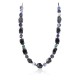 Certified Authentic Navajo .925 Sterling Silver Natural Onyx Lapis Turquoise Native American Necklace 390765692882