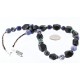 Certified Authentic Navajo .925 Sterling Silver Natural Onyx Lapis Turquoise Native American Necklace 390765692882