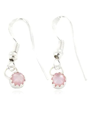 Certified Authentic Navajo .925 Sterling Silver Natural Pink Mother of Pearl Native American Dangle Earrings 27233-1 Certified Authentic Navajo .925 Sterling Silver Natural Pink Mother of Pearl Native American Dangle Earrings 27233-1