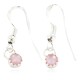 Certified Authentic Navajo .925 Sterling Silver Natural Pink Mother of Pearl Native American Dangle Earrings 27233-1