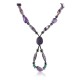 Certified Authentic Navajo .925 Sterling Silver Natural PURPLE AGATE AMETHYST TURQUOISE AND HEMATITE Native American Necklace 16001 Certified Authentic Navajo .925 Sterling Silver Natural PURPLE AGATE AMETHYST TURQUOISE AND HEMATITE Native American Necklace 16001