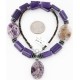 Certified Authentic Navajo .925 Sterling Silver Natural PURPLE AGATE and AMETHYST Native American Necklace 390800514108