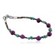 Certified Authentic Navajo .925 Sterling Silver Natural Purple Jade and Turquoise Native American Bracelet 390737943727