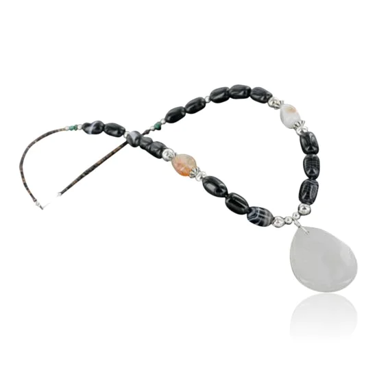 Certified Authentic Navajo .925 Sterling Silver Natural Quartz Agate Carnelian Native American Necklace 15562-15 Certified Authentic Navajo .925 Sterling Silver Natural Quartz Agate Carnelian Native American Necklace 15562-15