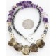 Certified Authentic Navajo .925 Sterling Silver Natural SMOKY QUARTZ and AMETHYST Native American Necklace 371026874655