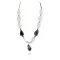 Certified Authentic Navajo .925 Sterling Silver Natural Snowflake Obsidian Native American Necklace 15778-80