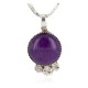 Certified Authentic Navajo .925 Sterling Silver Natural Sugilite Native American Necklace 12909-3