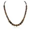 Certified Authentic Navajo .925 Sterling Silver Natural Tigers Eye Heishi Native American Necklace  25307-2