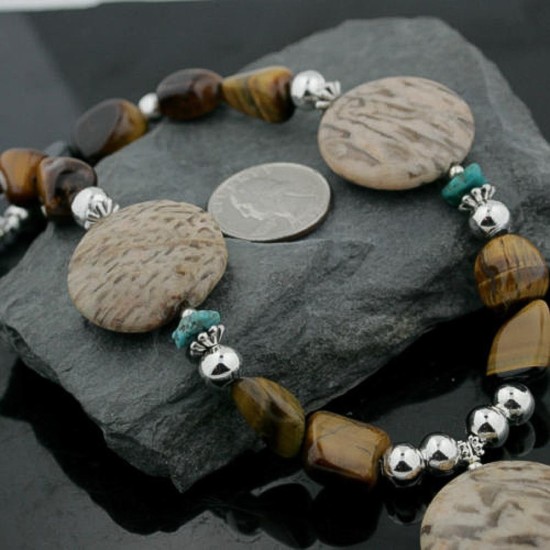 Certified Authentic Navajo .925 Sterling Silver Natural Tigers Eye Jasper Turquoise Native American Necklace 390732458105 Certified Authentic Navajo .925 Sterling Silver Natural Tigers Eye Jasper Turquoise Native American Necklace 390732458105