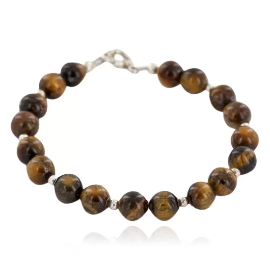 Certified Authentic Navajo .925 Sterling Silver Natural Tigers Eye Native American Bracelet 13039-2 Certified Authentic Navajo .925 Sterling Silver Natural Tigers Eye Native American Bracelet 13039-2