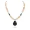Certified Authentic Navajo .925 Sterling Silver Natural Turquoise Agate Black Onyx Native American Necklace 25289-66