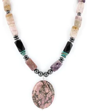 Certified Authentic Navajo .925 Sterling Silver Natural Turquoise Agate Native American Necklace 371060462893