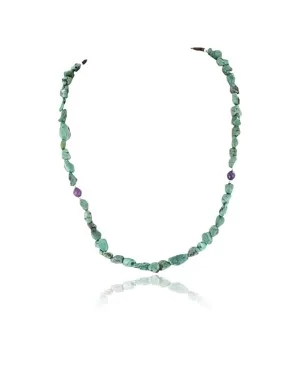 Certified Authentic Navajo .925 Sterling Silver Natural Turquoise Agate Native American Necklace 390756944205