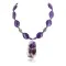 Certified Authentic Navajo .925 Sterling Silver Natural Turquoise Agate Native American Necklace 750108-15