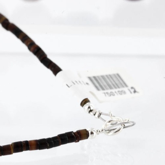Certified Authentic Navajo .925 Sterling Silver Natural Turquoise Agate Native American Necklace 750109-12 Certified Authentic Navajo .925 Sterling Silver Natural Turquoise Agate Native American Necklace 750109-12