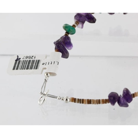 Certified Authentic Navajo .925 Sterling Silver Natural Turquoise Amethyst Native American Bracelet 390751477213 Certified Authentic Navajo .925 Sterling Silver Natural Turquoise Amethyst Native American Bracelet 390751477213