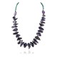 Certified Authentic Navajo .925 Sterling Silver Natural Turquoise Amethyst Native American Necklace 17070-2 Certified Authentic Navajo .925 Sterling Silver Natural Turquoise Amethyst Native American Necklace 17070-2