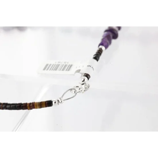 Certified Authentic Navajo .925 Sterling Silver Natural Turquoise Amethyst Native American Necklace 370993141648 Certified Authentic Navajo .925 Sterling Silver Natural Turquoise Amethyst Native American Necklace 370993141648